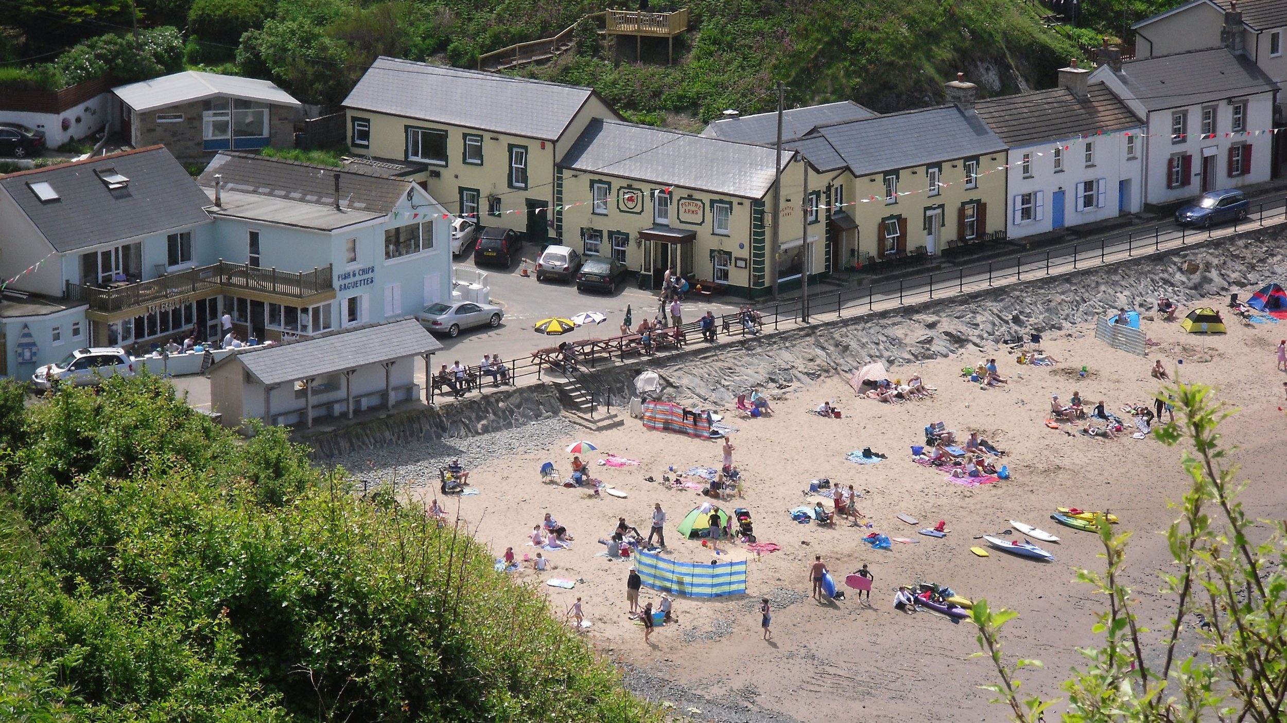 Llangrannog beach