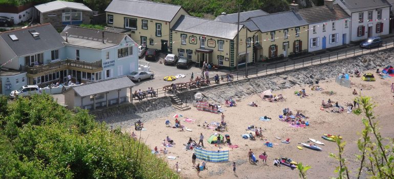 Llangrannog beach