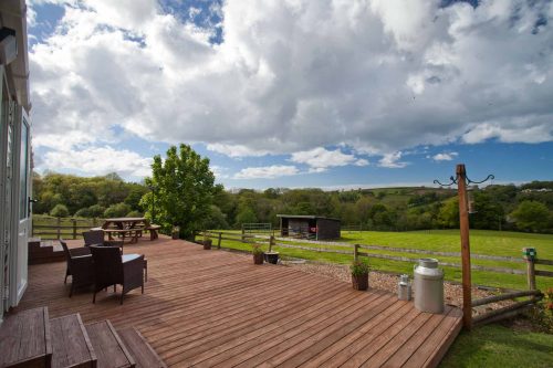 Parc Gwair Caravan Decking and Field